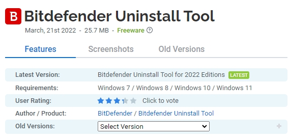 Bitdefender-Uninstall-Tool