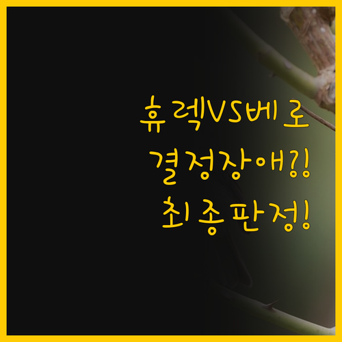 더 이상 고민하지 말자 휴렉 베로 라..