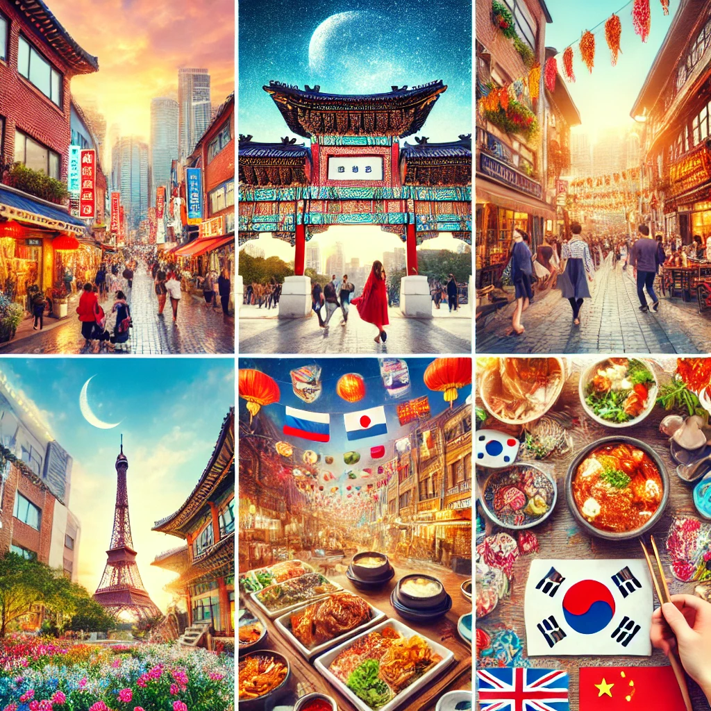 여러 나라의 다양한 문화를 표현한 이미지