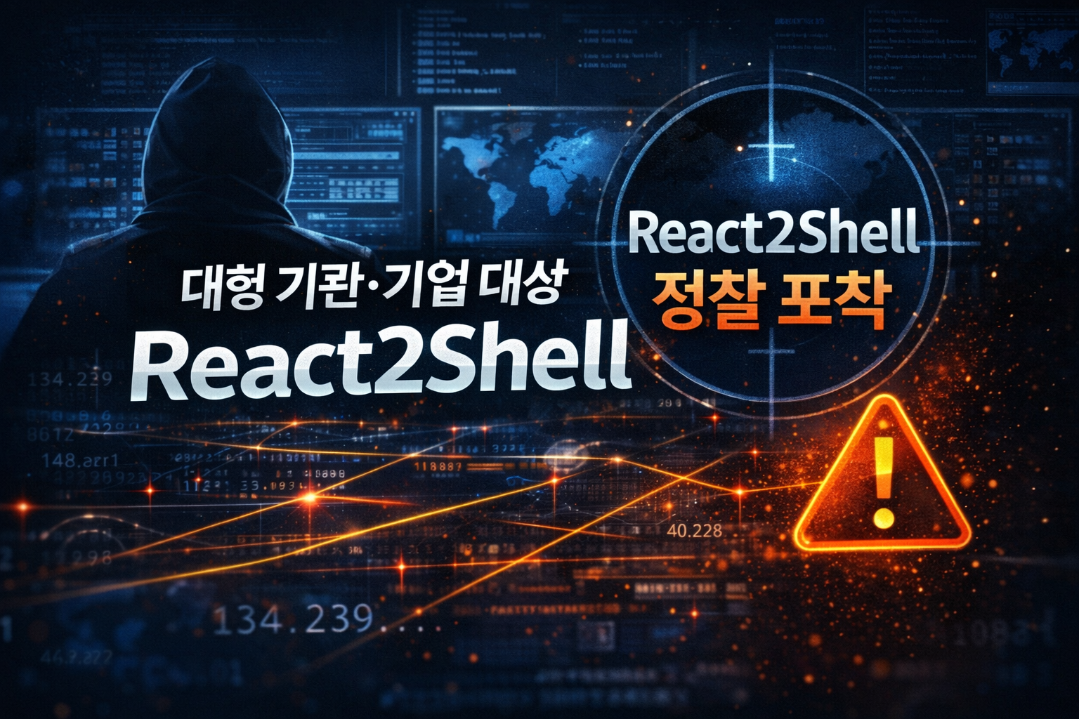 리액트 서버 컴포넌트 취약점 React2Shell(CVE-2025-55182) 관련 정찰 활동이 고도화되는 정황이 관측됐다. 광범위한 IP 탐색과 표적 범위 확대가 확인되며, 패치 지연 환경을 노린 후속 침해 가능성에 대비가 필요하다