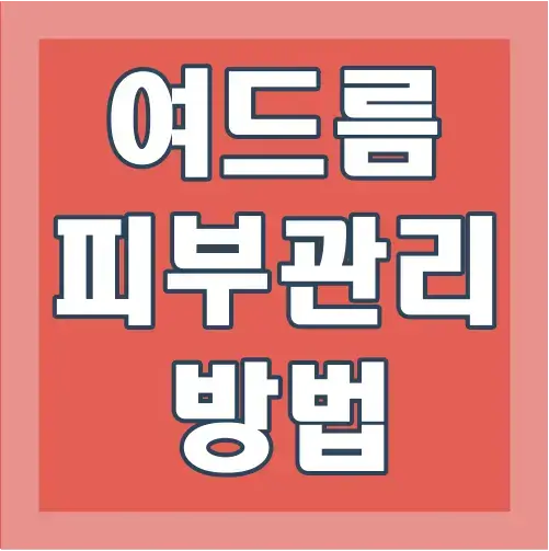 여드름-피부관리-방법