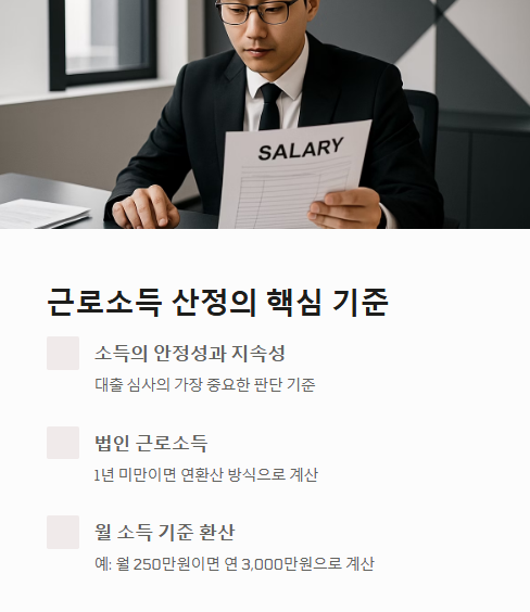 근로소득 산정의 핵심 기준