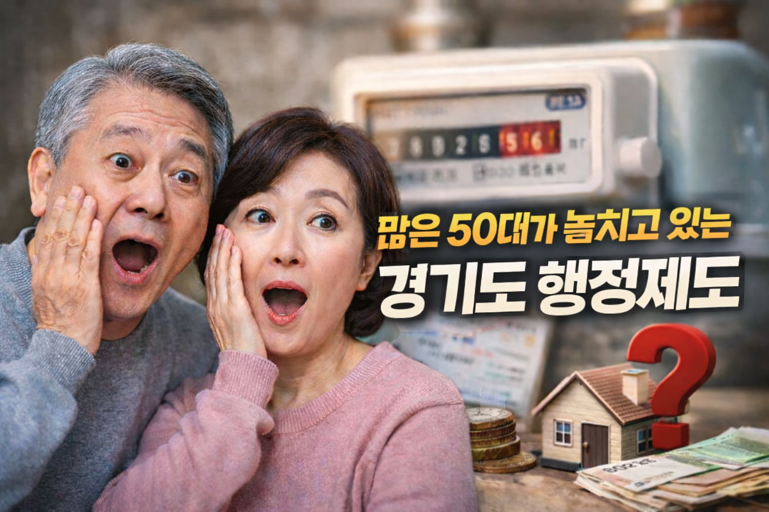 많은 50대가 놓치고 있는 경기도 행정제도 혜택을 듣고 깜짝 놀란 부부