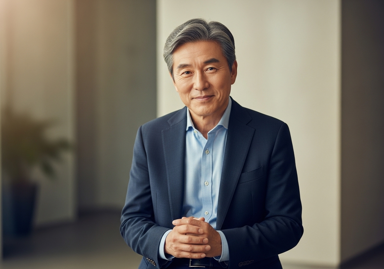 50대 남성 자신감 포트레이트