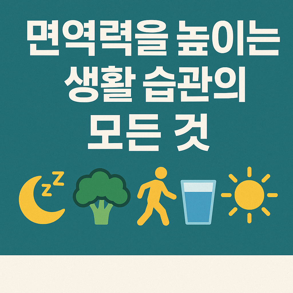 면역력을 높이는 생활 습관의 모든 것