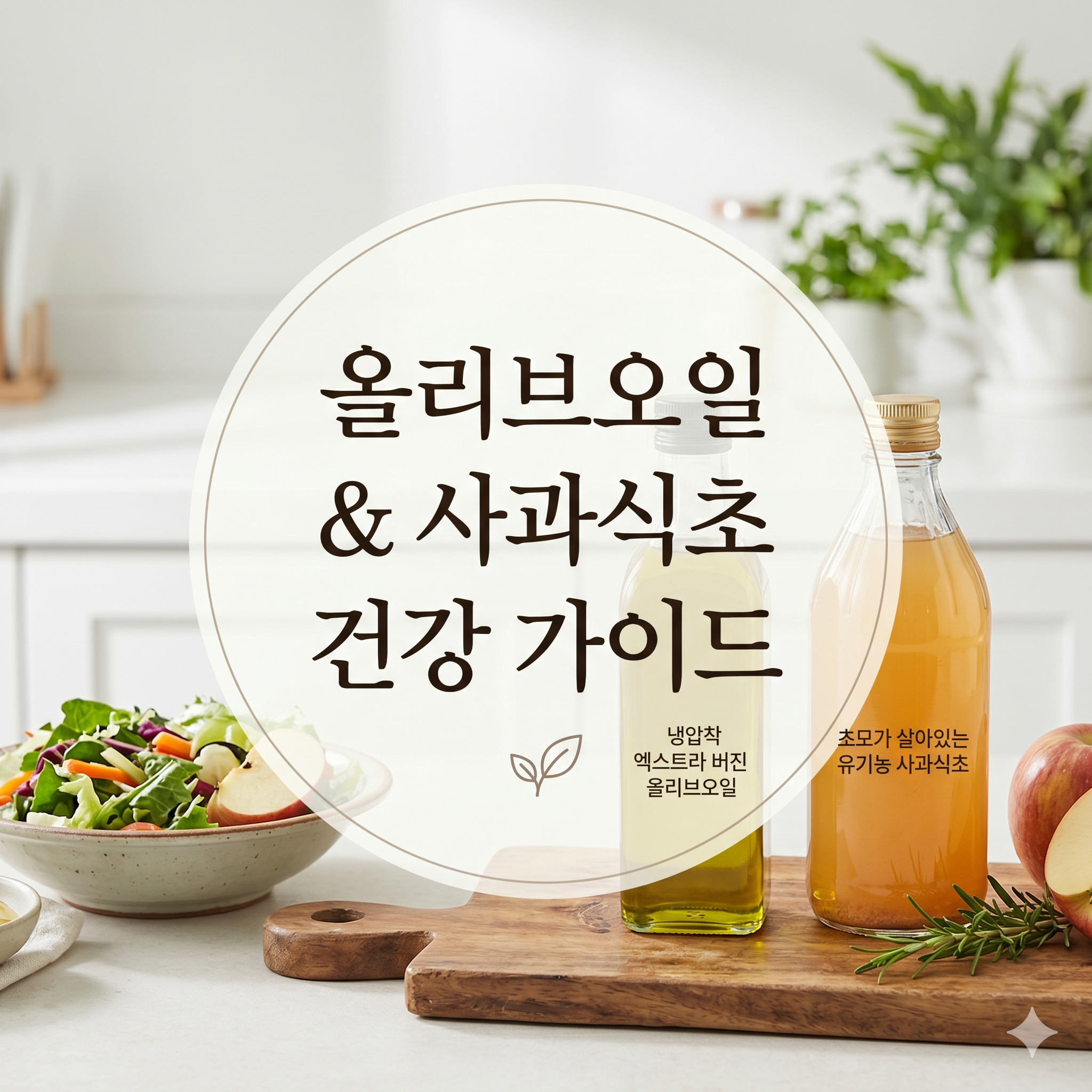 올리브오일 사과식초 효능과 올바른 섭취법: 건강한 혈관과 다이어트를 위한 황금 조합
