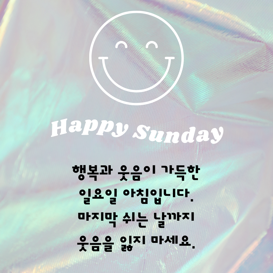 일요일 아침 인사말 이미지 문구 모음집