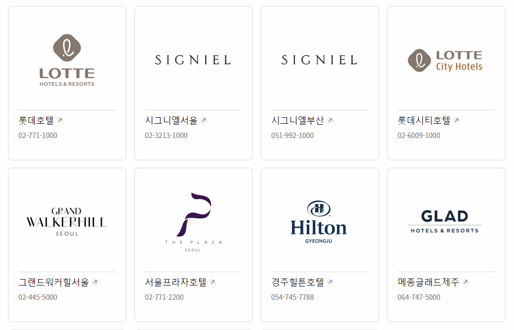 롯데상품권 호텔 제휴처 이미지