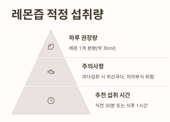 레몬즙 하루섭취량