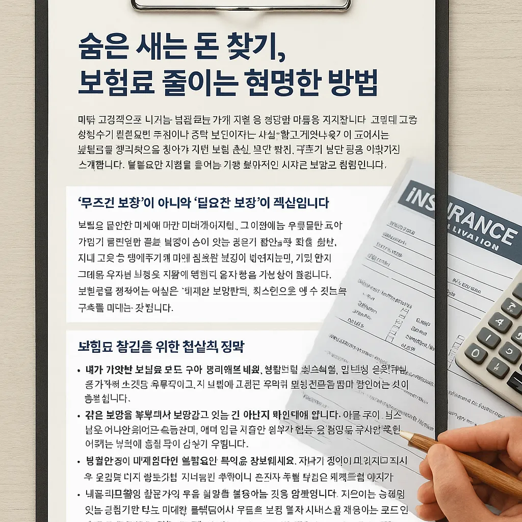 보험료 줄이는 방법 관련 사진