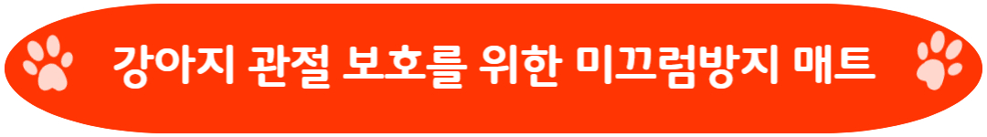 강아지 관절 보호를 위한 미끄럼방지 매트