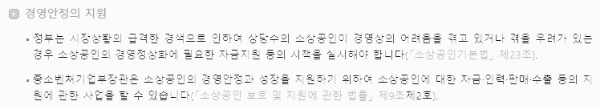 소상공인 지원금 도입 의의