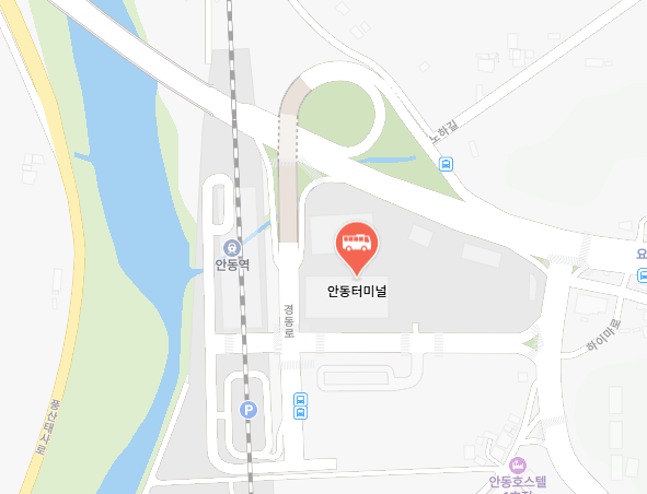 안동터미널 위치-지도