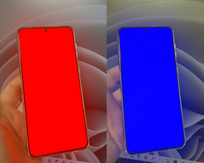 갤럭시 잔상 번인 확인 방법