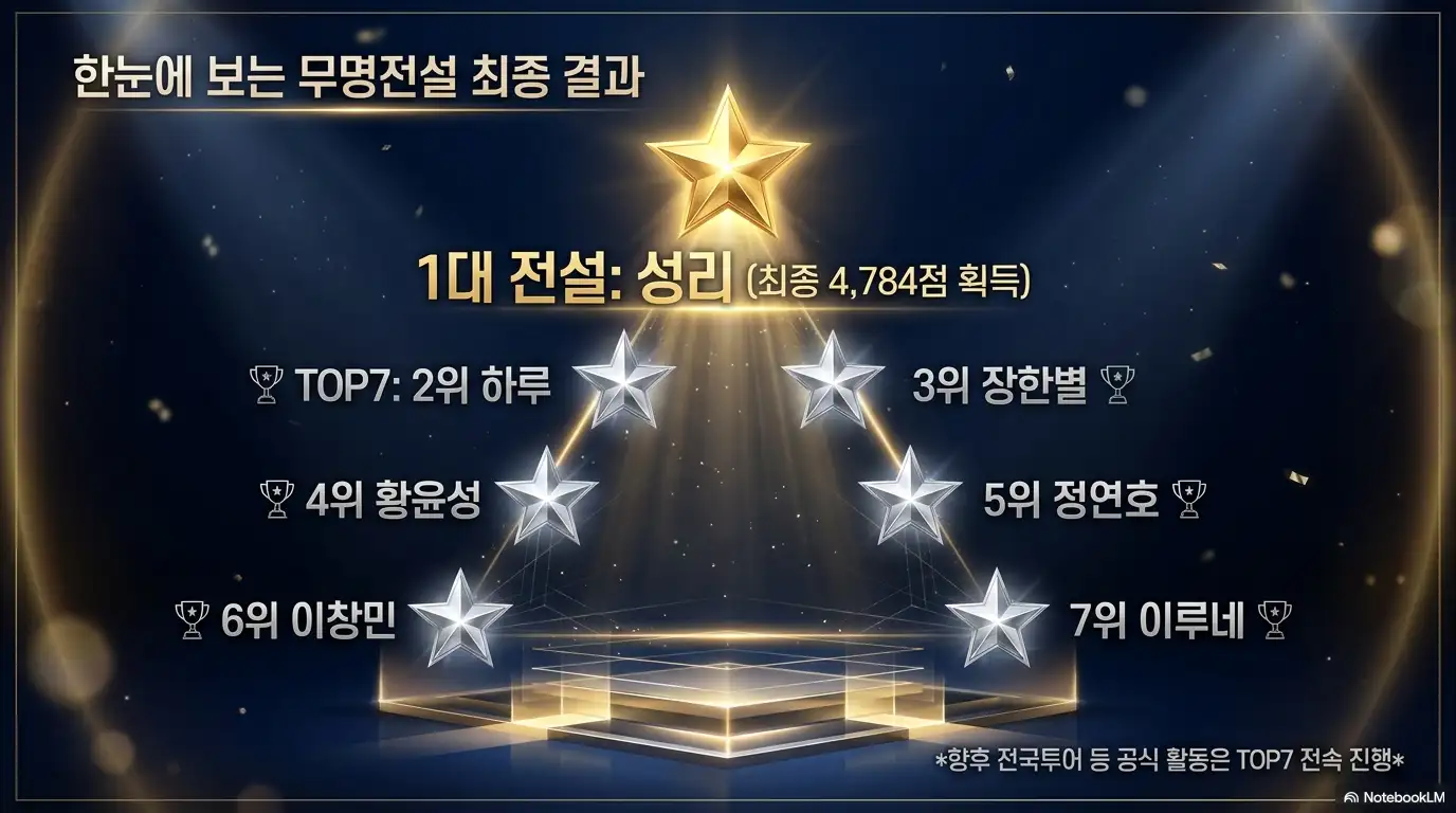 한 눈에 보는 무명전설최종순위