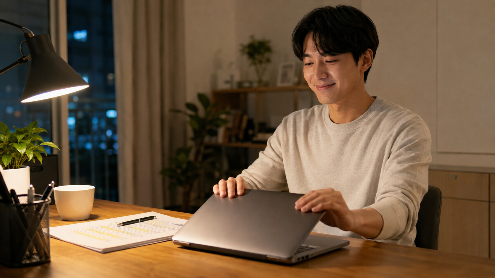 AI 요약 마무리 행복 장면