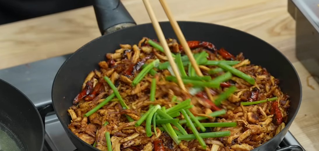 쪽파 넣는 과정