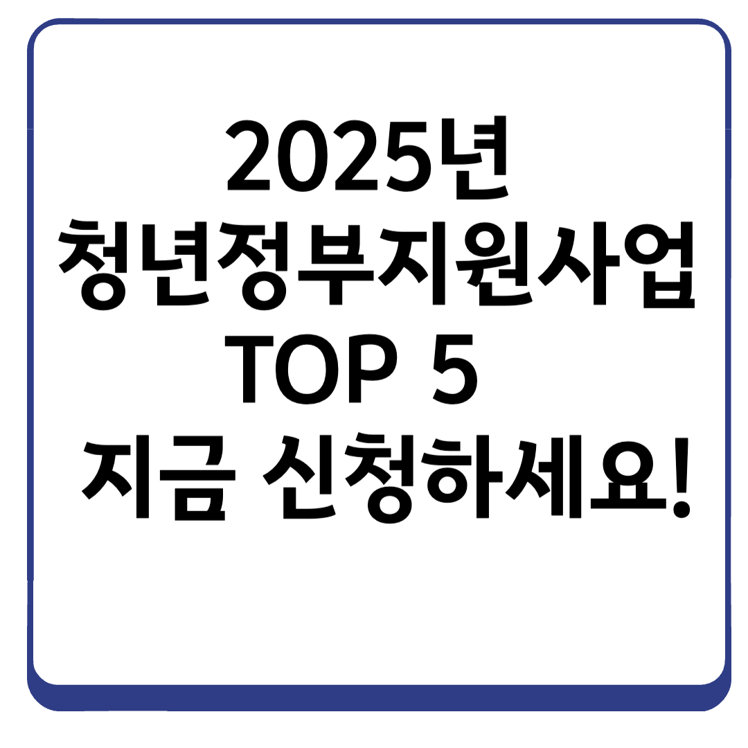 취준생 필독! 2025 청년취업 정부지원사업 완벽 가이드