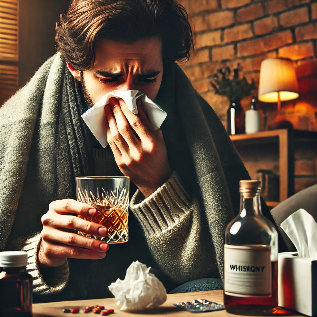 감기 중 술 마시면 어떤 일이 생길까? 건강에 미치는 영향 관련 이미지