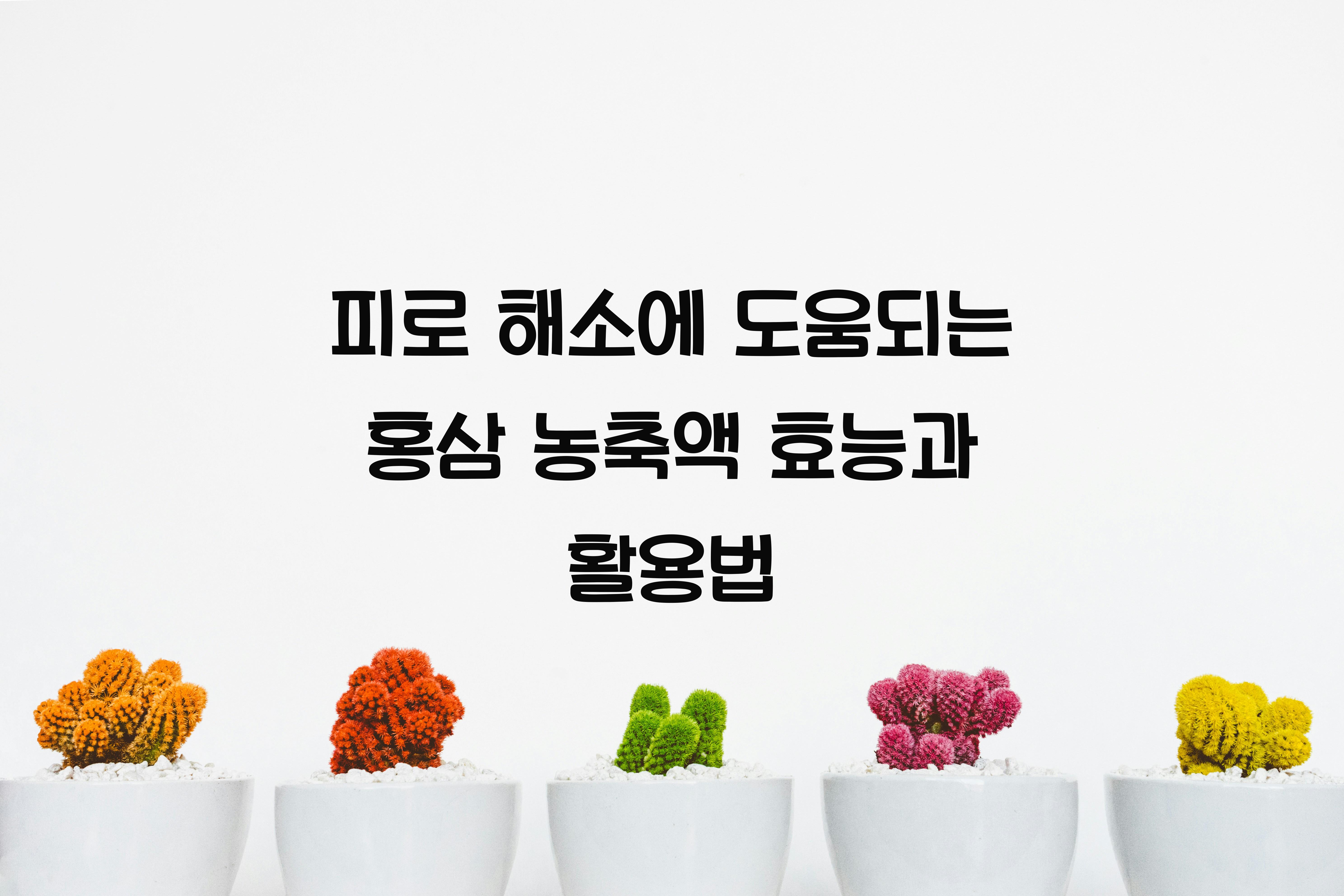 피로 해소에 도움되는 홍삼 농축액