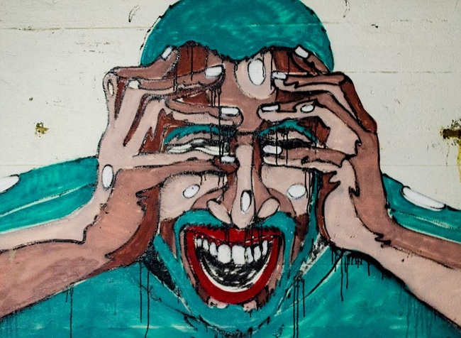 스트레스로 괴로워하는 사람의 그림 사진