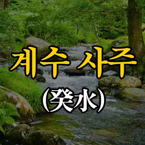 계수 일간 일주 사주