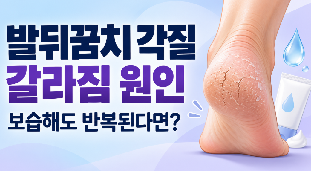 발뒤꿈치 각질 갈라짐 원인, 보습해도 계속 갈라지는 이유는?