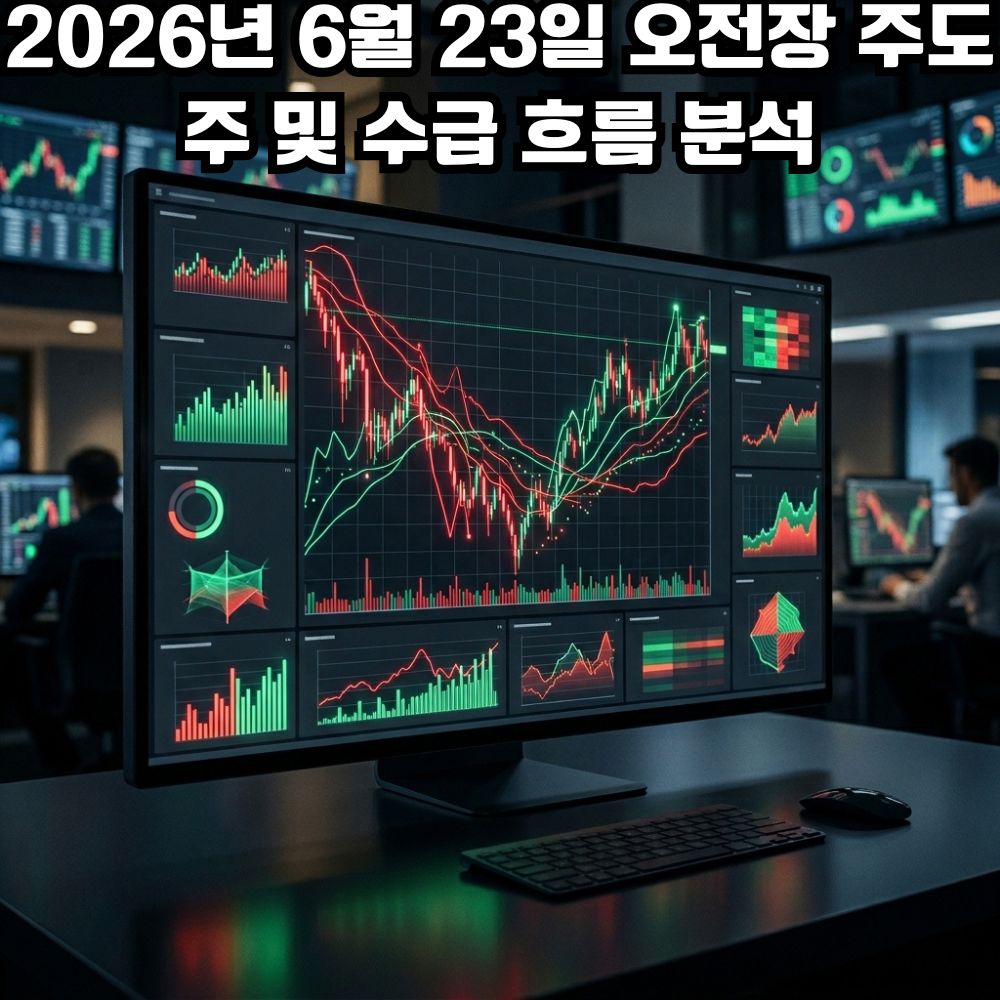 2026년 6월 23일 오전장 주도주 및 수급 흐름 분석