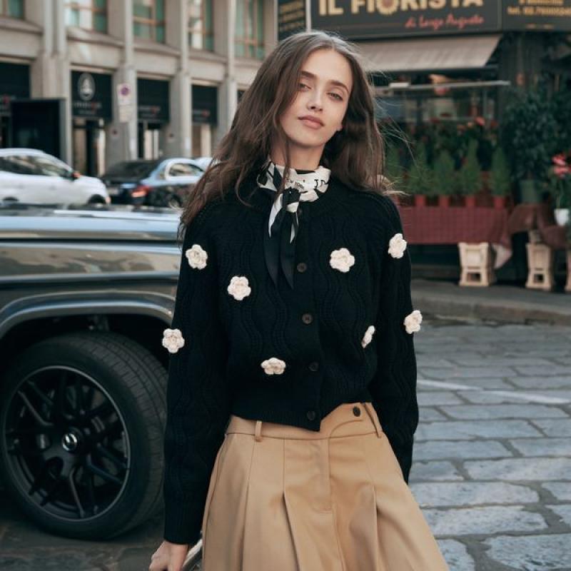 제너럴아이디어 여성 빈티지 플라워 가디건 W22F06003