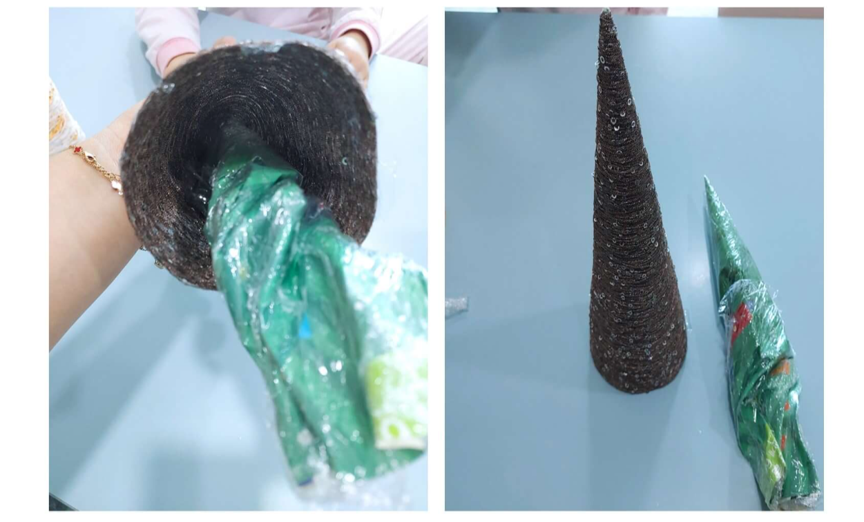 털실-크리스마스트리-만들기-종이빼기