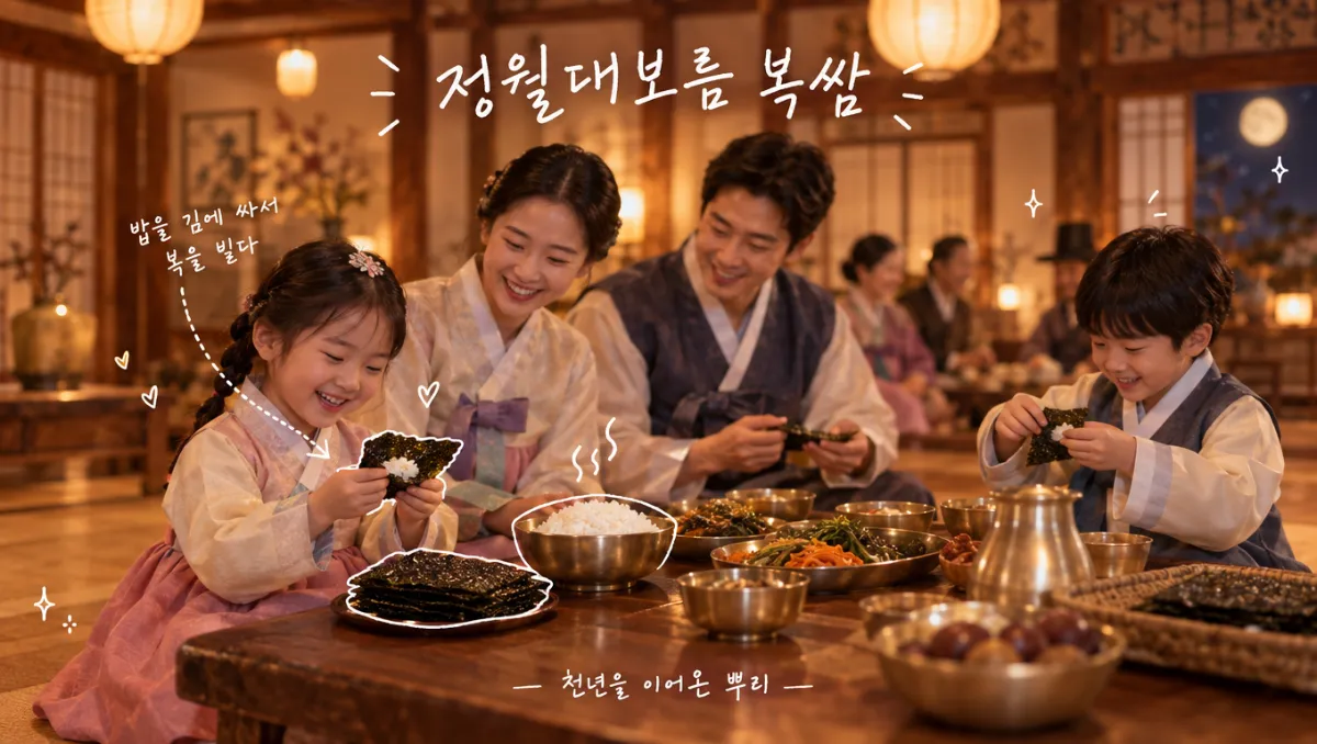 조선시대 정월대보름에 밥을 김에 싸 먹던 전통 복쌈 풍습