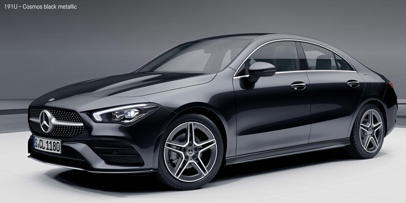 amg cla 45s 색상코드 - Cosmos black metallic(색상 코드 : 191)