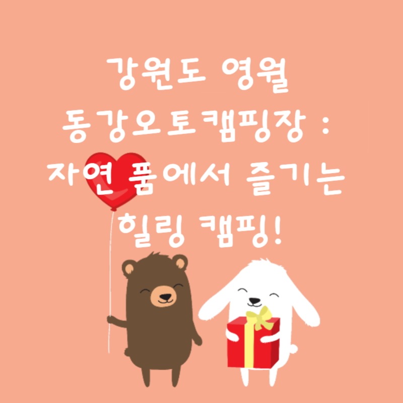 🏕️ 영월 동강오토캠핑장 : 자연 품에서 즐기는 힐링 캠핑!