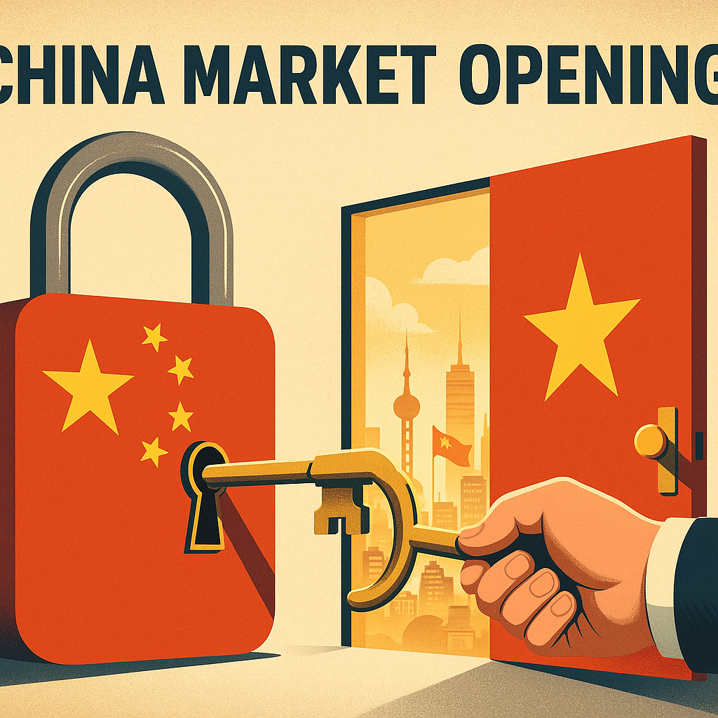 중국 시장 개방 사진