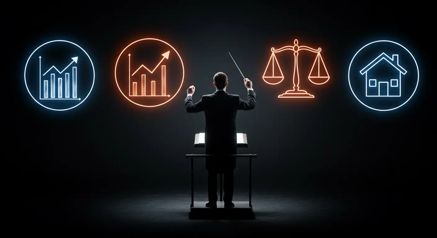 금리라는 지휘자의 지휘에 맞춰 움직이는 주식, 채권, 부동산 자산 시장