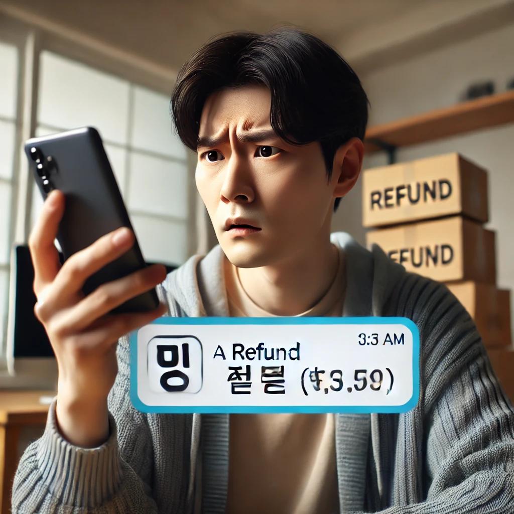 위메프 환불 문자