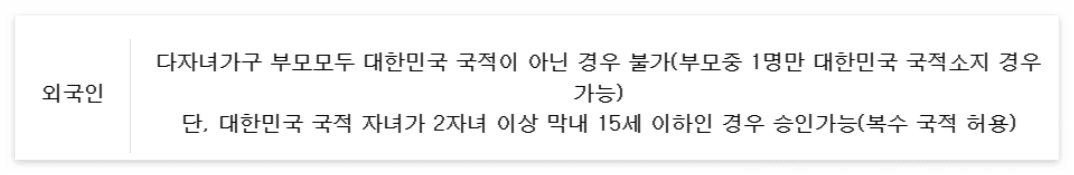 인천공항 다자녀 감면 등록 필요 서류