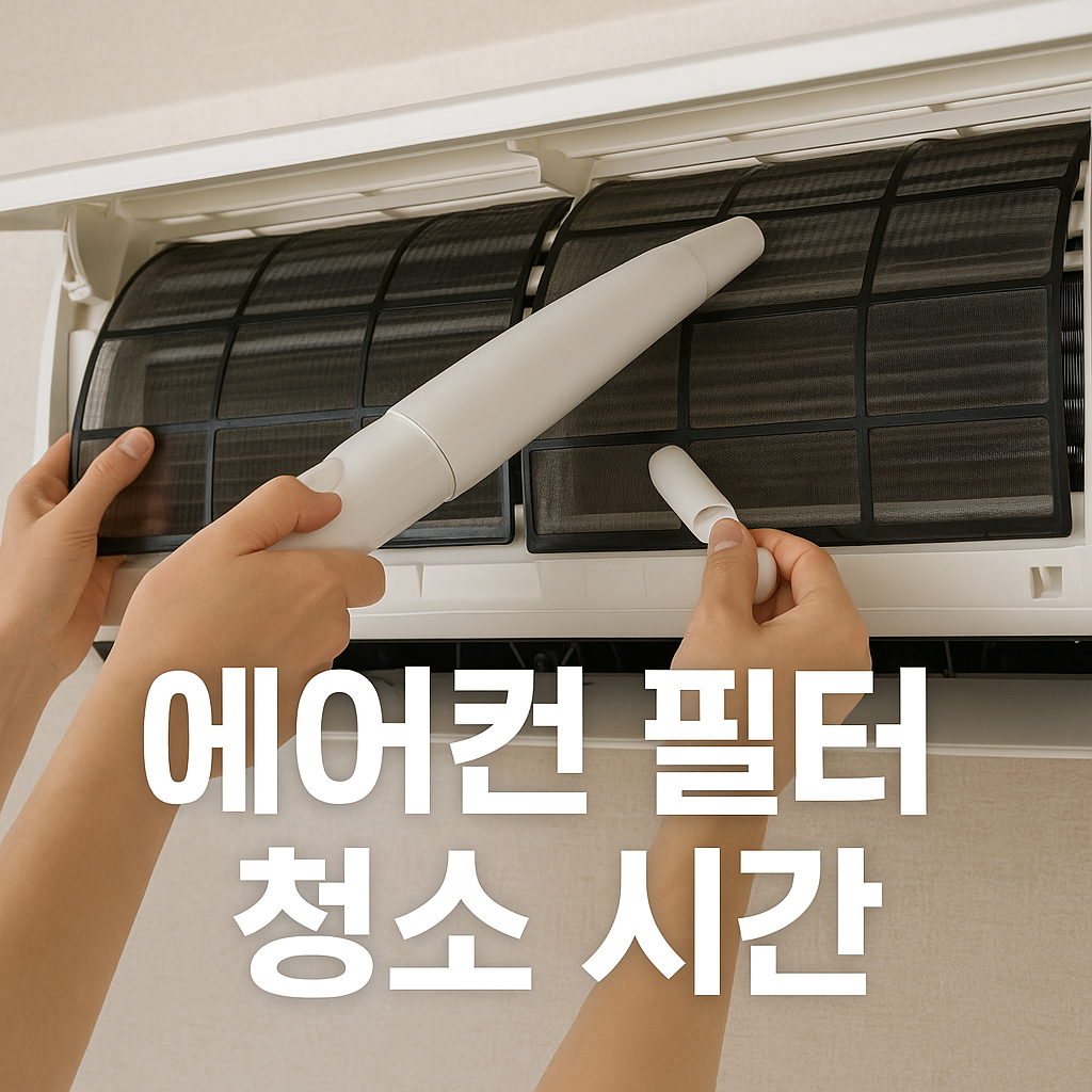 에어컨 필터 청소 시간 관련 이미지