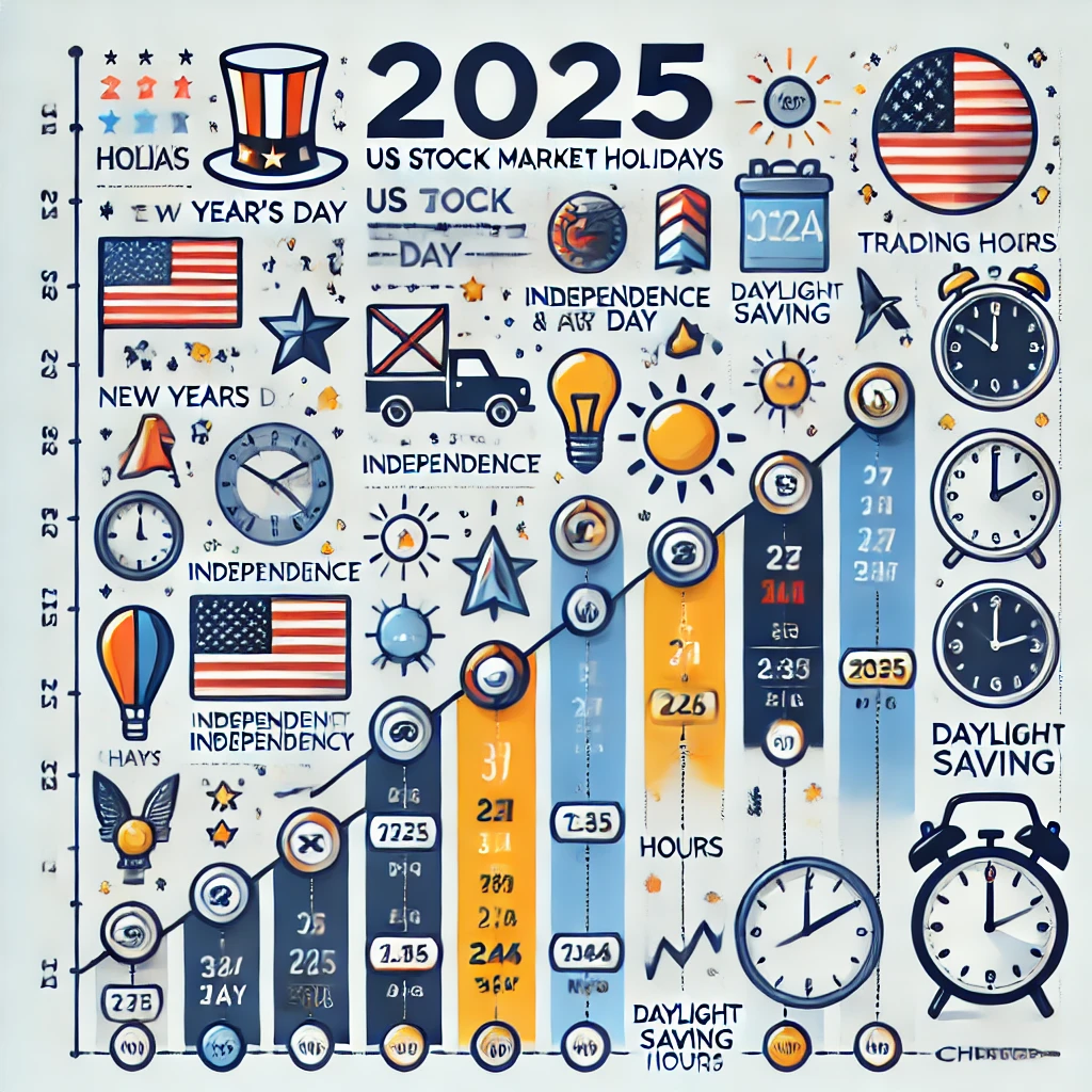 2025년 미국증시 휴장일 거래시간 3분 정리