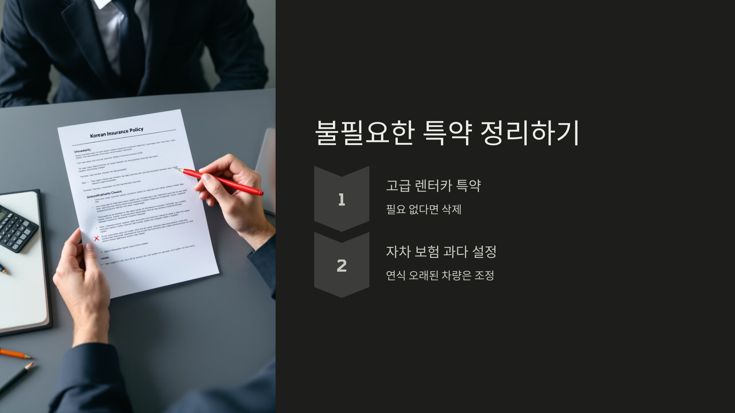 불필요한 특약 정리하기