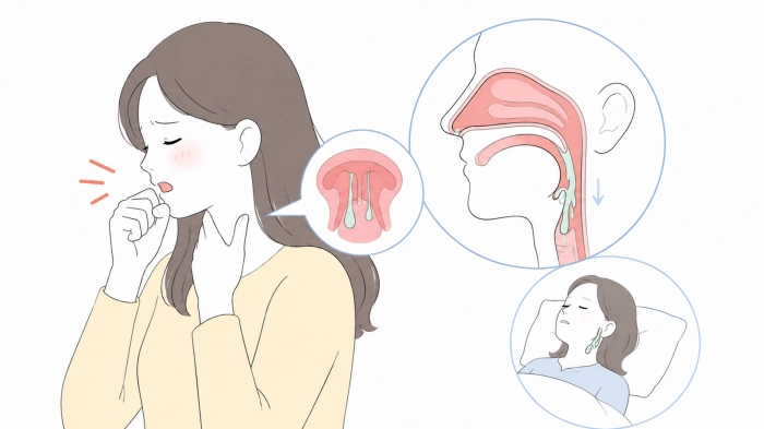 목이 간질간질하고 마른기침이 납니다
