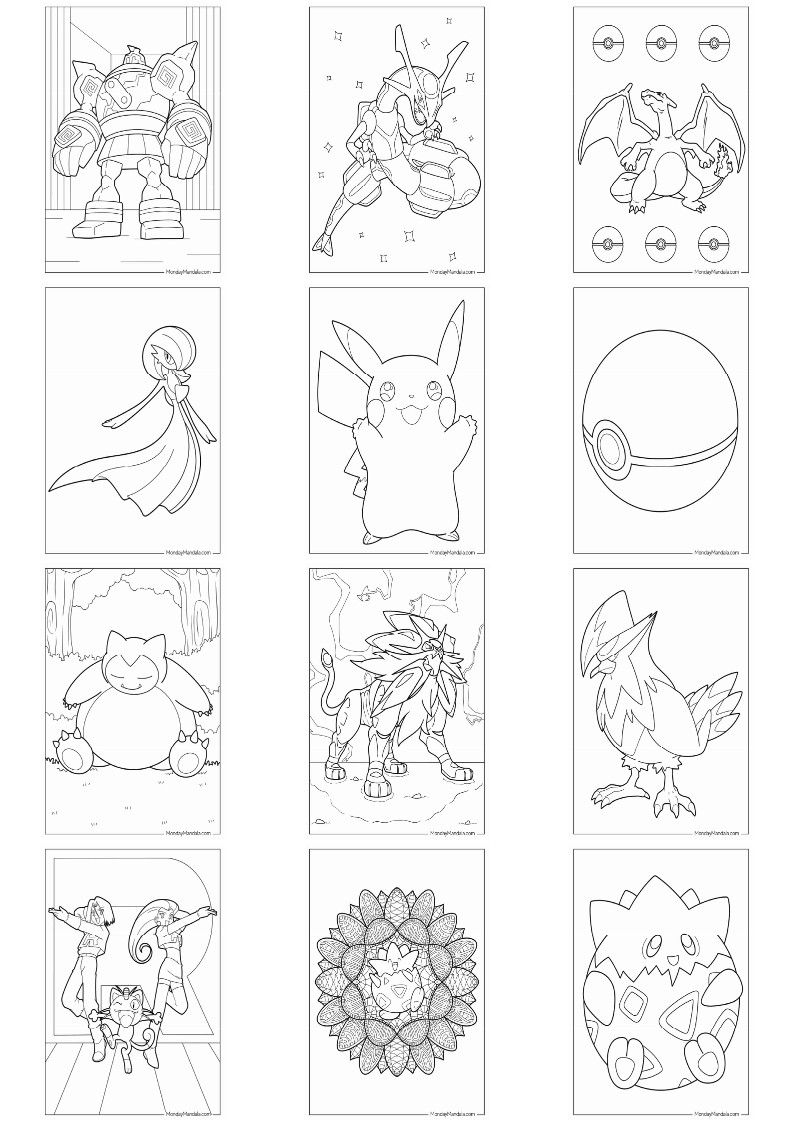 포켓몬스터 색칠공부 도안