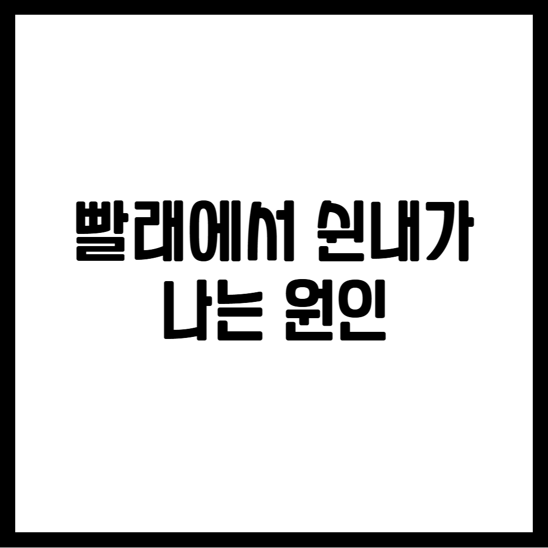 빨래에서 쉰내가 나는 원인