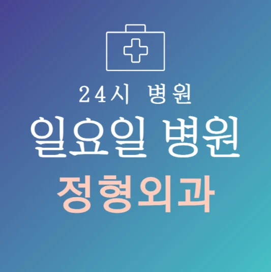 일요일-정형외과-문여는곳-주말에-진료하는-24시간-정형외과-일요일-진료-병원