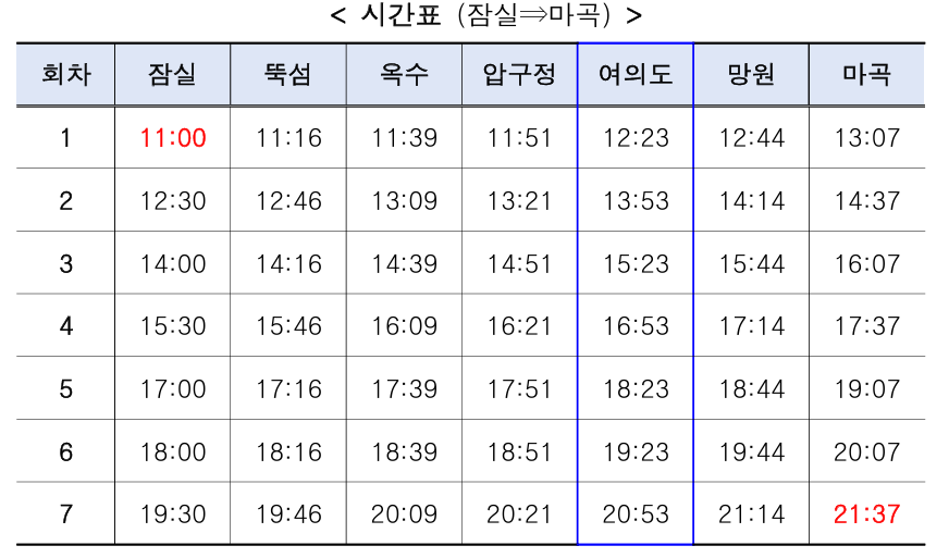 서울 한강버스│첫 운항 일정&middot;노선&middot;시간표 완벽 정리