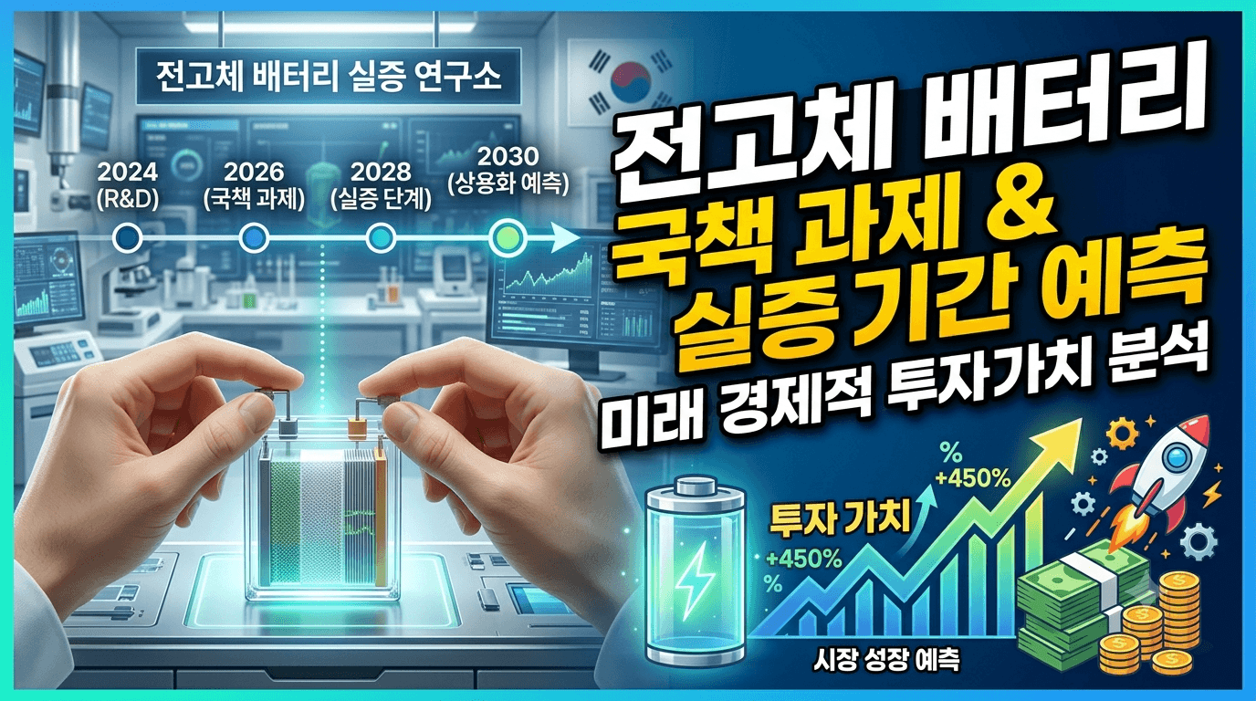 전고체 배터리 국책 과제 및 실증 기간 예측과 미래 경제적 투자 가치 분석