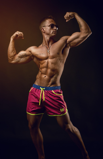 지방 없는 근육질 몸매