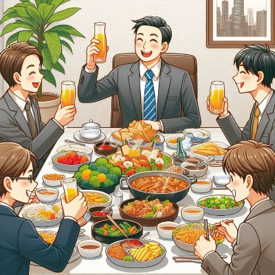 회식 장면 예시 입니다.