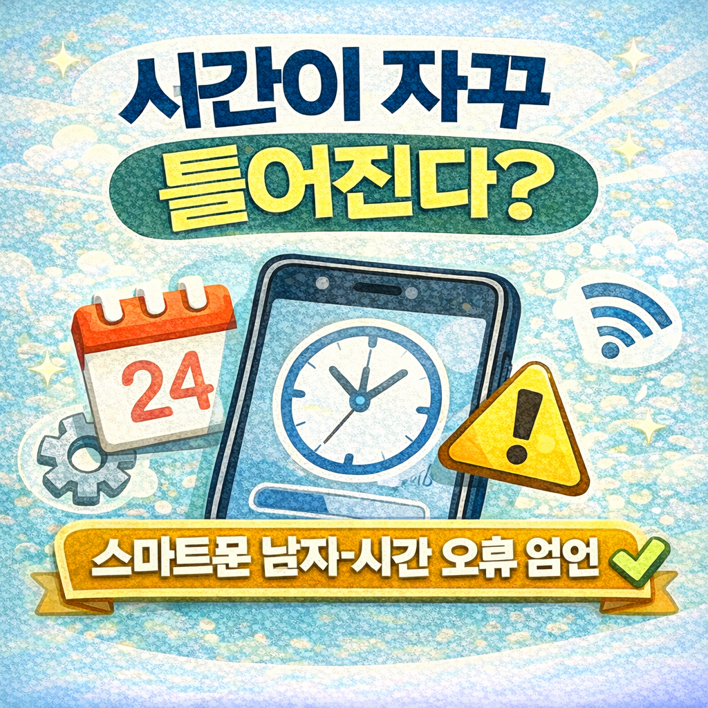 스마트폰 날짜&middot;시간이 자꾸 틀어지는 이유