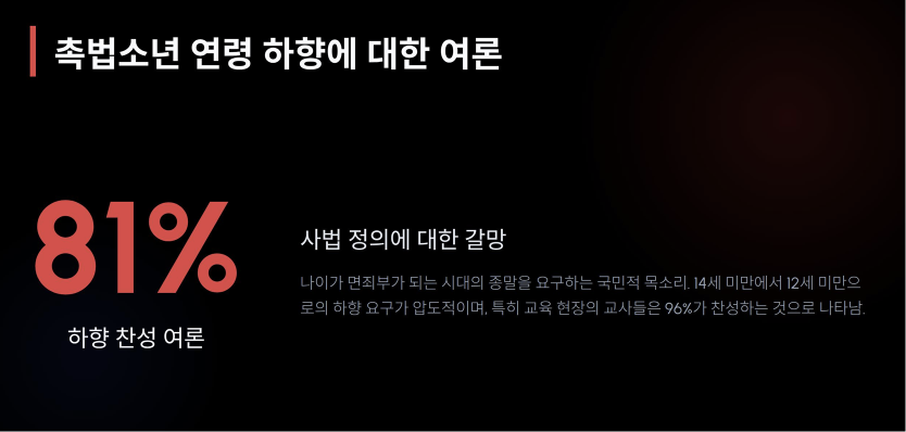 청소년 범죄 및 촉법소년법 사법적 딜레마와 연령 하향 논란을 표현한 실루엣 시각 자료